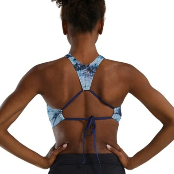 Women's NWT TYR Kira Bikini Abstract Shale Top Size Small 4/6 - Picture 2 of 6